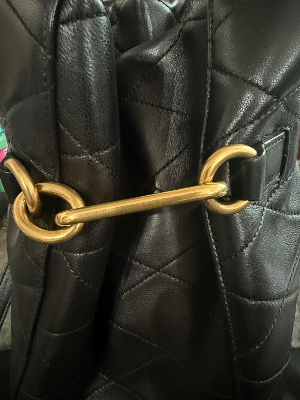 Saint Laurent Le Maillon Hook Quilted Bucket Bag Shoulder/ Crossbody - Picture 3 of 6